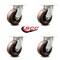 Service Caster 5 Inch Kingpinless High Temp Phenolic Wheel Swivel Top Plate Caster SCC, 4PK SCC-KP30S520-PHRHT-4 - alternate 5